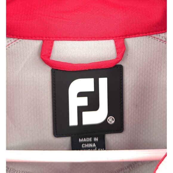 Footjoy 1/4 Zip Golf Pullover Mens Size XL Gray Red Long Sleeve - Picture 2 of 7